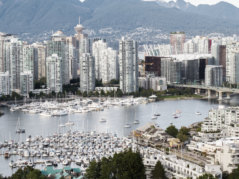 Aerial view of Vancouver 